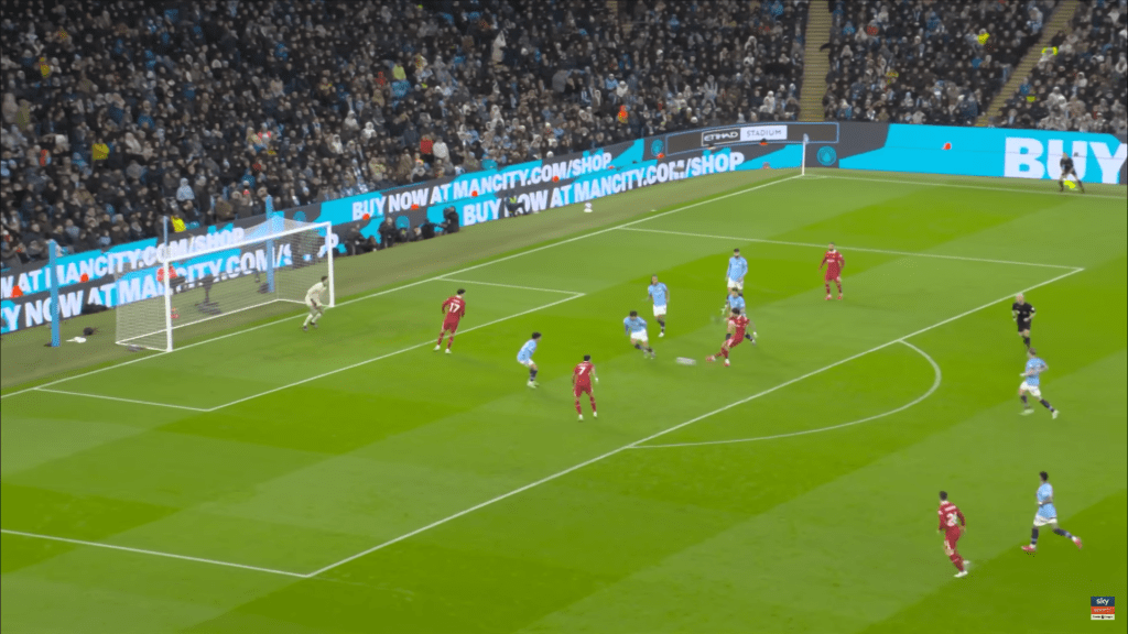 Liverpool's second goal against Manchester City in the Premier League